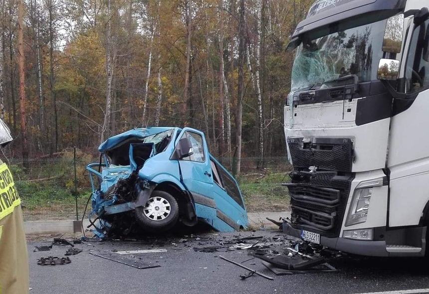 Wypadek na DK50 koło Sochaczewa