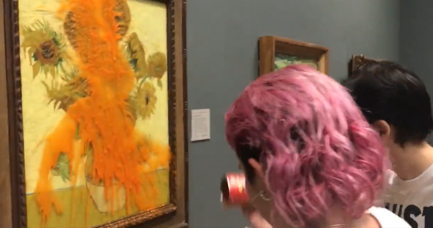 Atak na obraz van Gogha