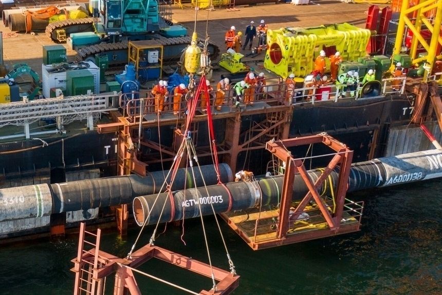 układanie gazociągu Nord Stream 2
