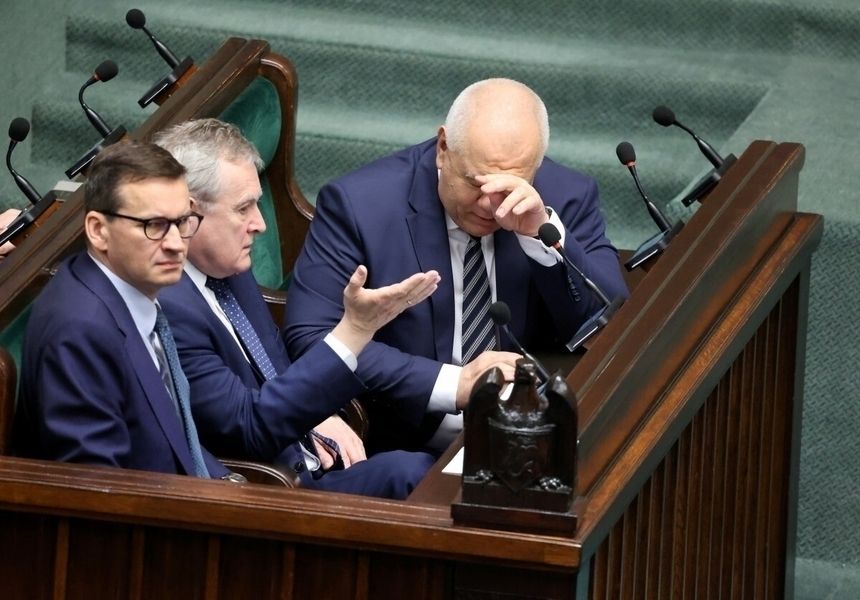 Mateusz Morawiecki, Piotr Gliński i Jacek Sasin