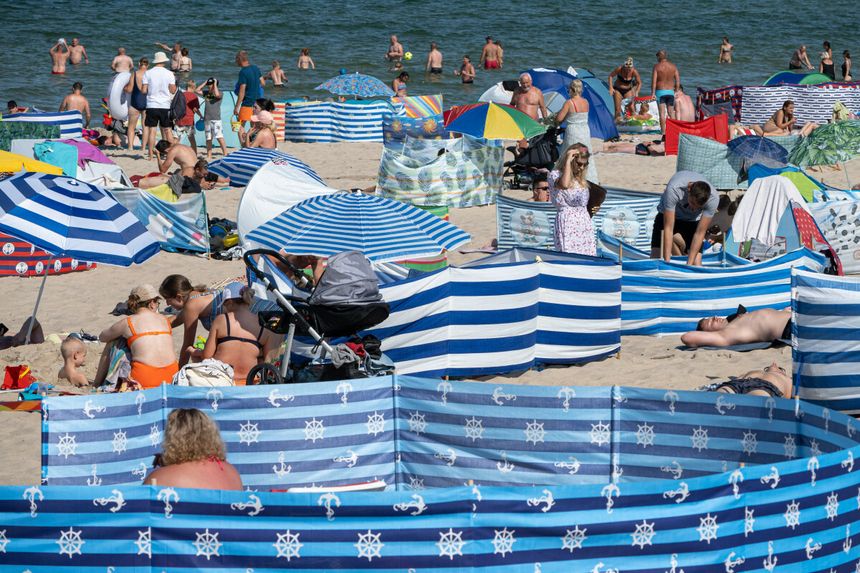 Parawany na plaży