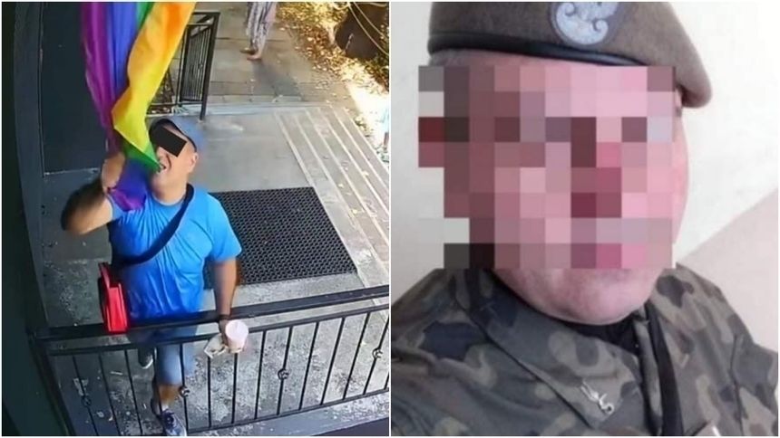 Zerwał flagę LGBT przed klubem w Legnicy