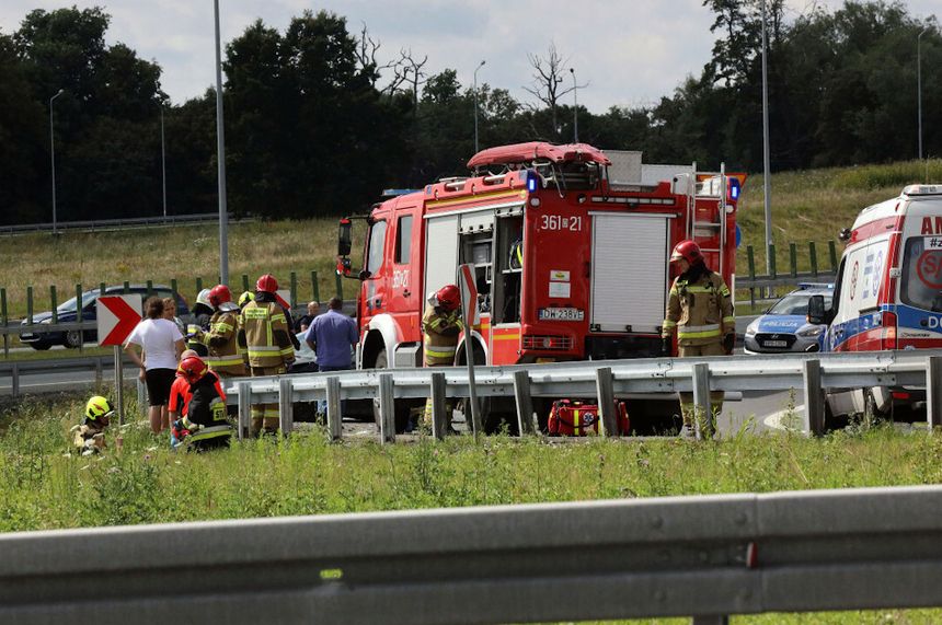 Wypadek na S3 pod Gorzowem. Dwie osoby w szpitalu