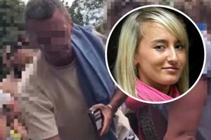 Iwona Wieczorek i mężczyzna z ręcznikiem