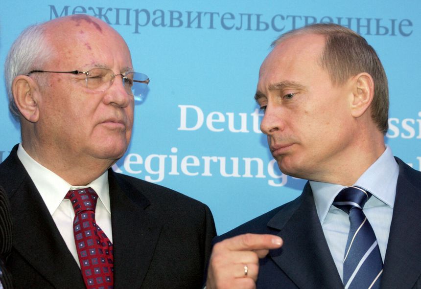 Michaił Gorbaczow i Władimir Putin