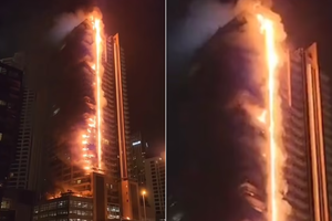Pożar wieżowca w Dubaju