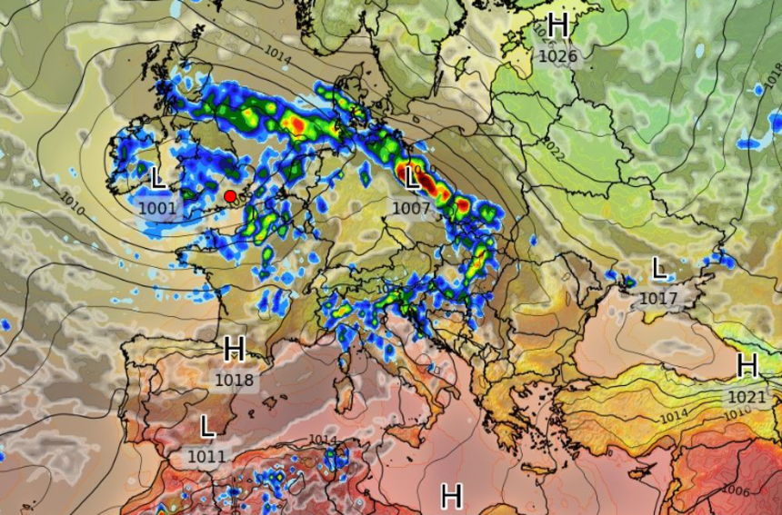 Mapa pogodowa Polski i Europy
