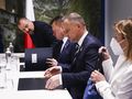 29.06.2022 Madryt, Hiszpania. Szczyt NATO. Prezydent Andrzej Duda , Mariusz Blaszczak i Jakub Kumoch