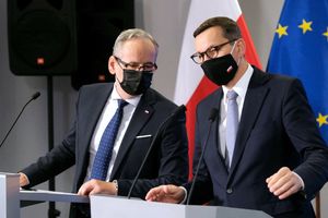 Adam Niedzielski i Mateusz Morawiecki