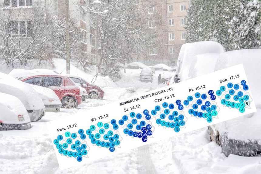 Śnieżyce i mróz w Polsce