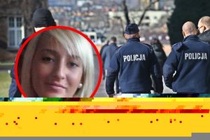 Iwona Wieczorek i policjanci