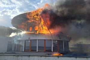 Pożar restauracji w Pucku