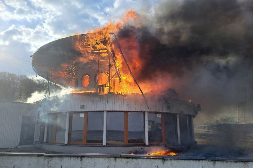 Pożar restauracji w Pucku