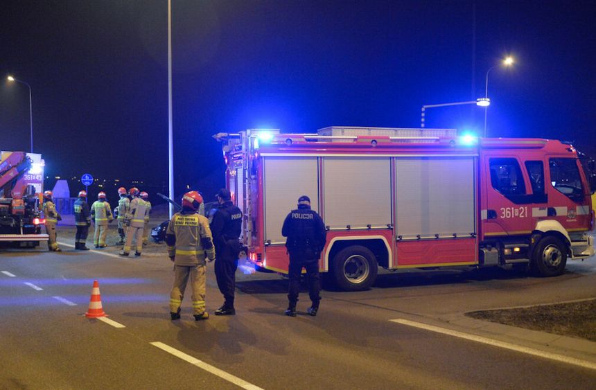 Wypadek na obwodnicy Dobrodzienia