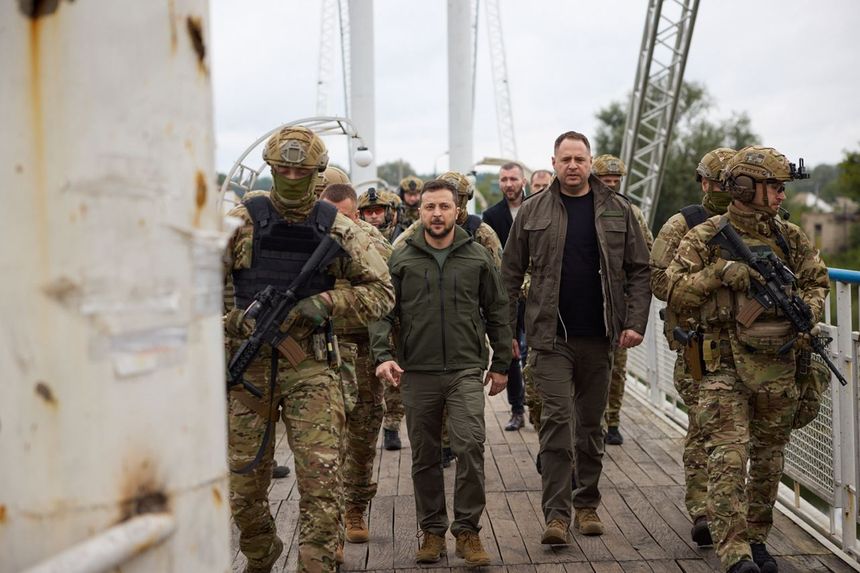 Wołodymyr Zełenski w Iziumie