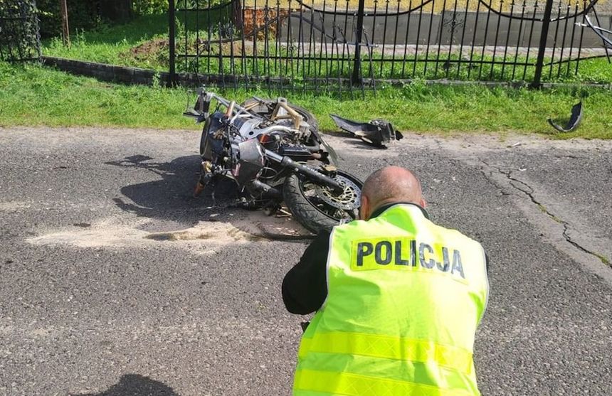 19-latek zginął w wypadku motocyklu