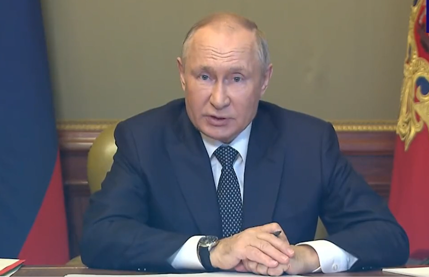 Putin o atakach na miasta Ukrainy