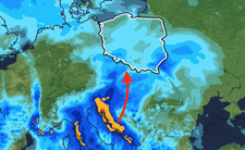 Prognoza dobowej sumy opadu (ECMWF) 04.02