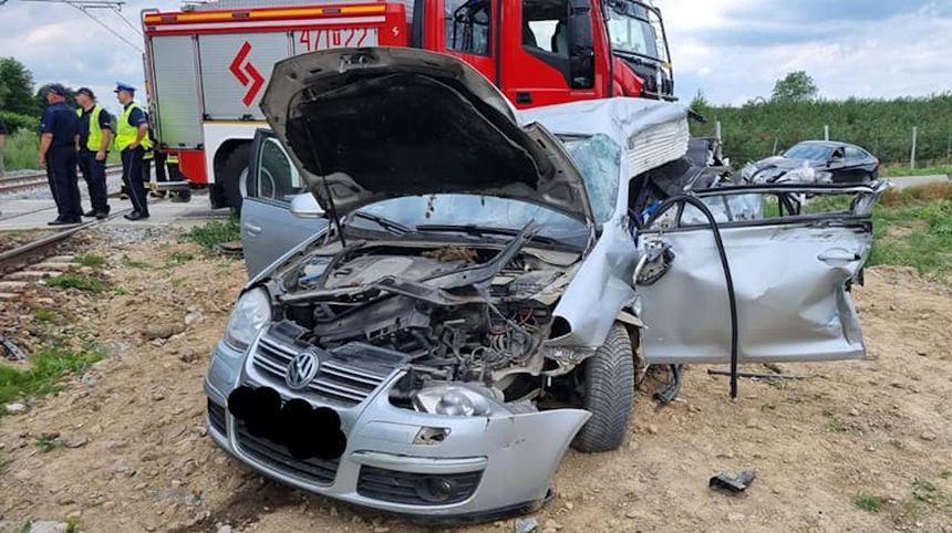Wypadek na przejeździe w Garbowie Starym
