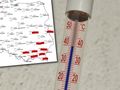 mapka z rekordami temperatur w polskich miastach