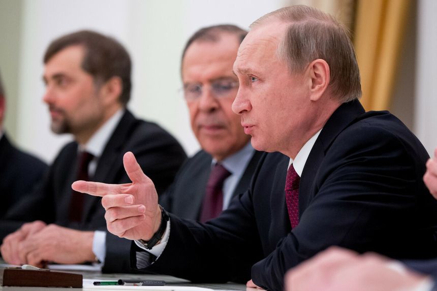 Siergiej Ławrow i Władimir Putin
