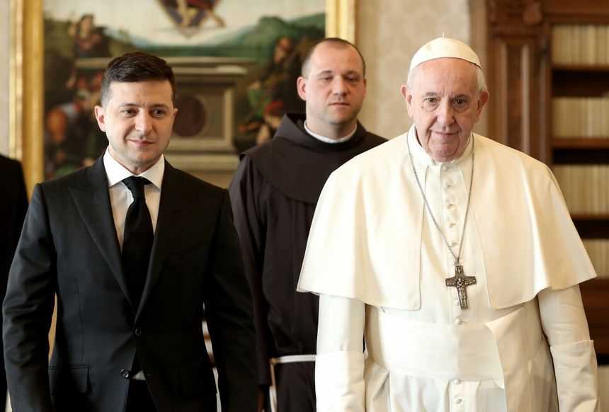 Wołodymyr Zełenki i papież Franciszek