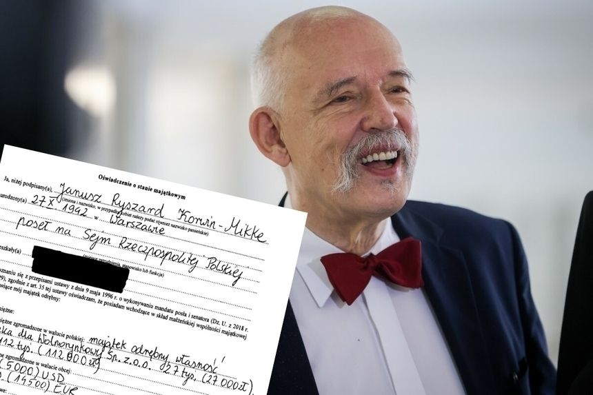 Oświadczenie majątkowe Janusza Korwin-Mikkego