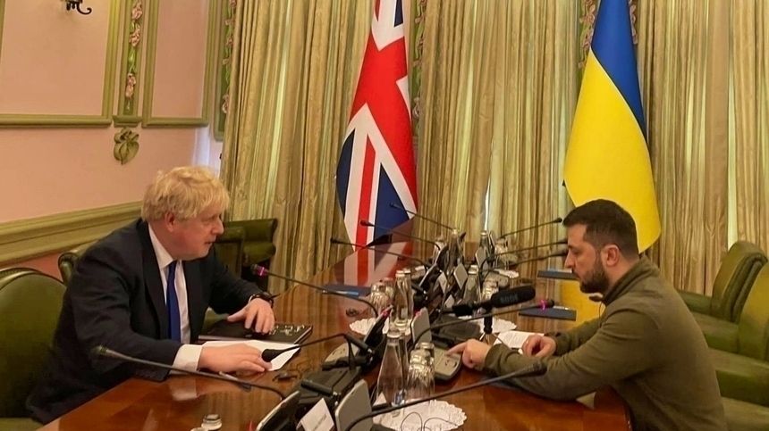 Boris Johnson i Wołodmyr Zełenski
