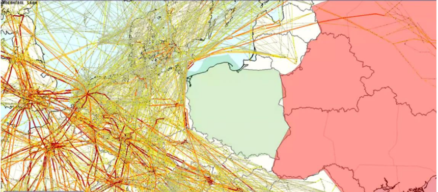 Plan przekierowania szlaków lotniczych poza Polskę