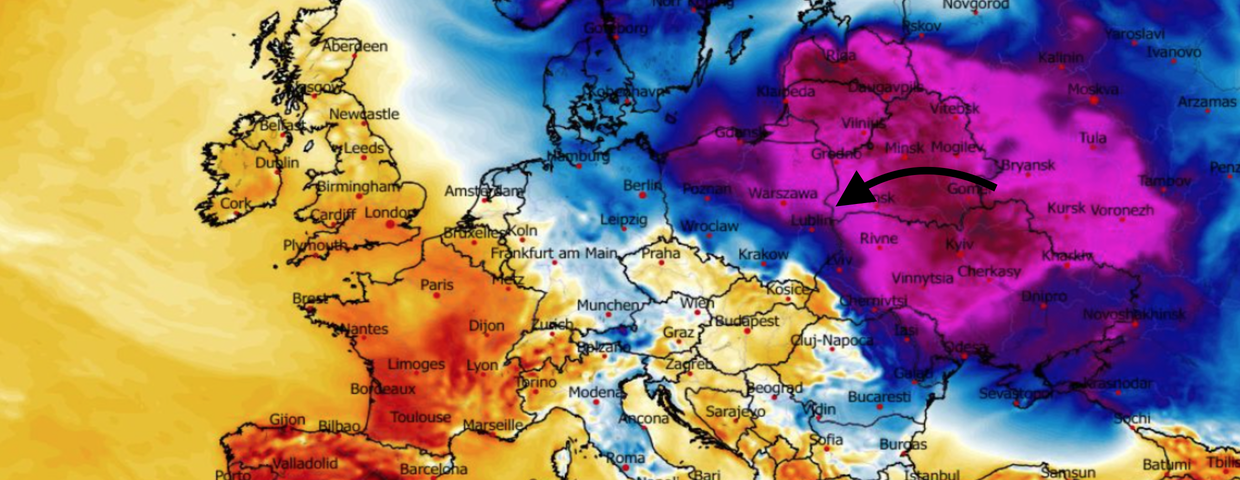 Anomalia temperatury na wysokości 2 m nad powierzchnią gruntu 10.02