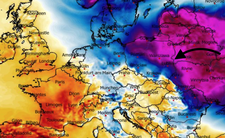 Anomalia temperatury na wysokości 2 m nad powierzchnią gruntu 10.02