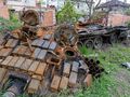 zniszczony rosyjski czołg w Ukrainie