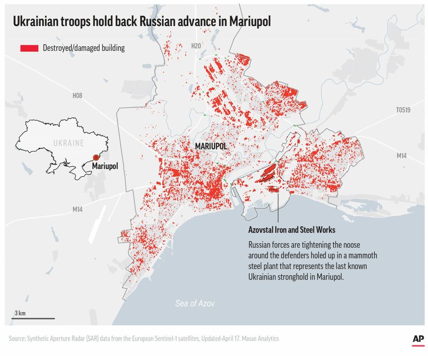 Mapa Mariupola
