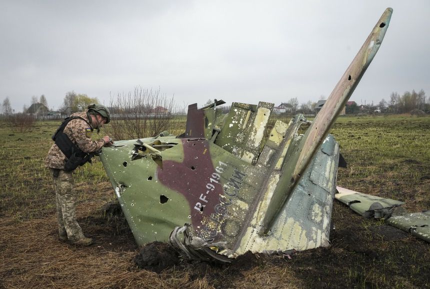 Fragment rosyjskiego samolotu SU-25