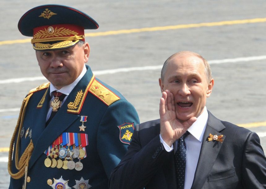 Władimir Putin i Sergey Shoigu