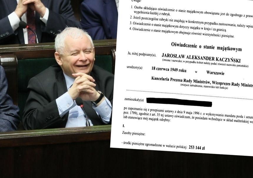 Oświadczenie majątkowe Kaczyńskiego 