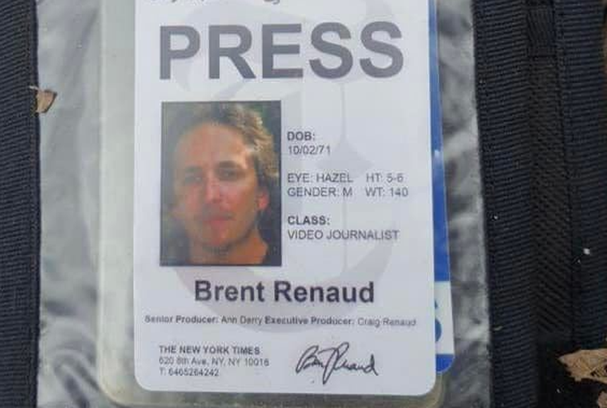 Amerykański dziennikarz Brent Renaud 