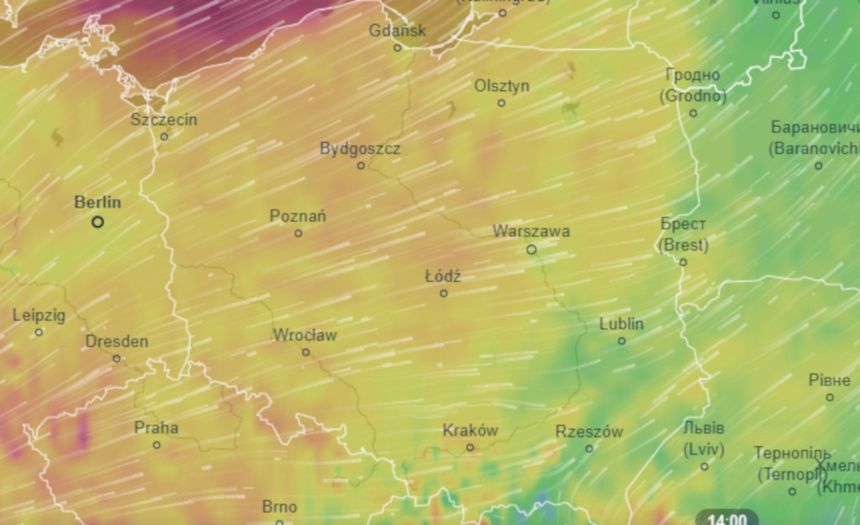 Wichury nad Polską od 20 lutego