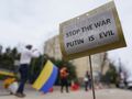protest przeciwko wojnie w Ukrainie