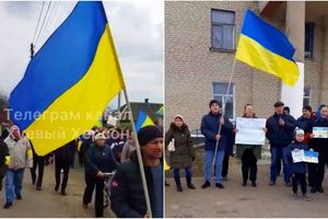 Protesty antyrosyjskie w Chersoniu