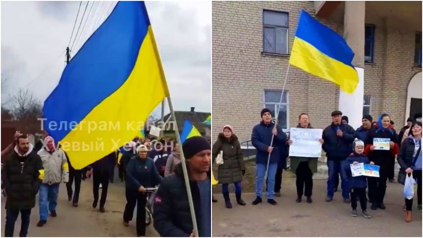 Protesty antyrosyjskie w Chersoniu