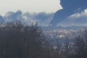 Wasylków. Płonie skład ropy