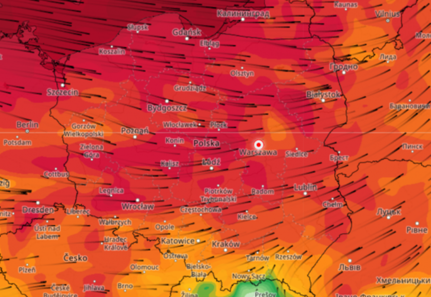 Mapa pogodowa Polski