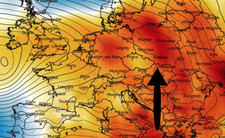 Anomalia temperatury na poziomie ciśnienia 850 hPa 06.02