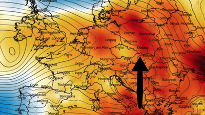 Anomalia temperatury na poziomie ciśnienia 850 hPa 06.02