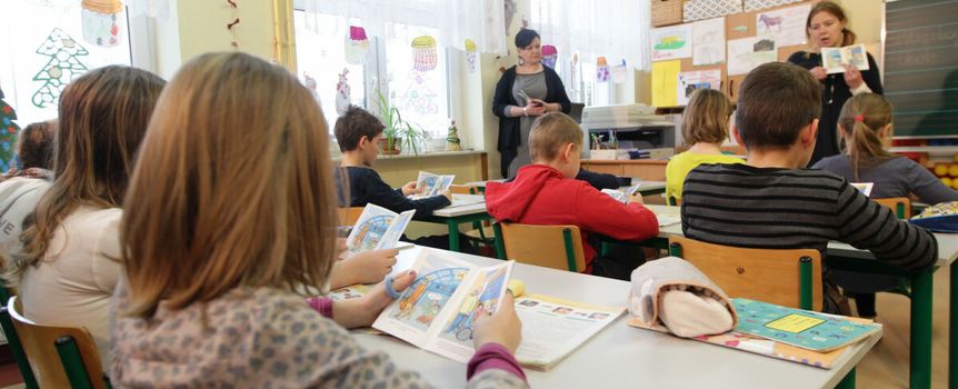 Uczniowie na lekcji
