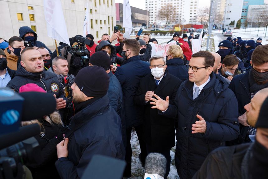 Morawiecki wdał się w dyskusję z górnikami