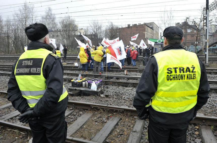 Protest górników