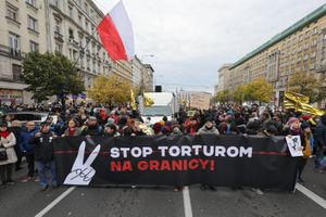 manifestacja solidarności z uchodźcami w Warszawie