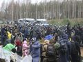 Uchodźcy niedaleko Kuźnicy na Podlasiu